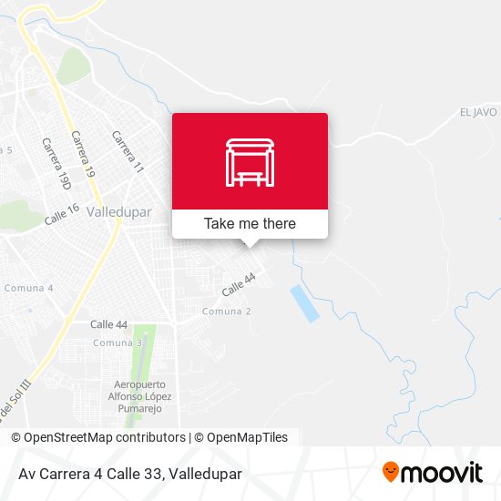 Av Carrera 4 Calle 33 map