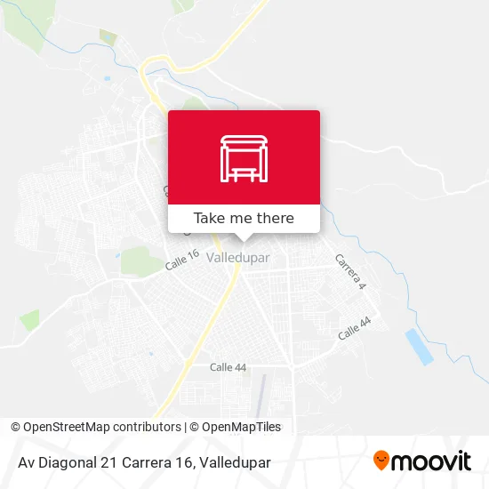 Mapa de Av Diagonal 21 Carrera 16