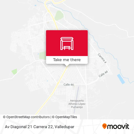 Mapa de Av Diagonal 21 Carrera 22
