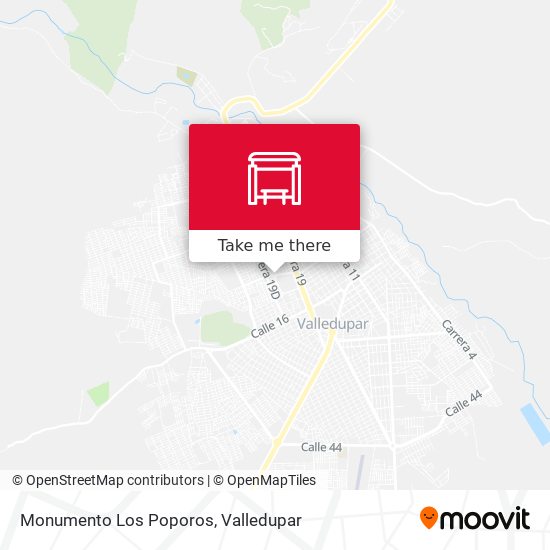 Monumento Los Poporos map