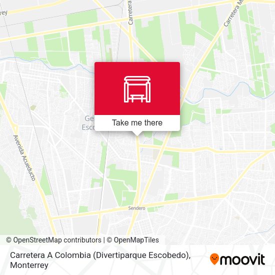 Mapa de Carretera A Colombia (Divertiparque Escobedo)