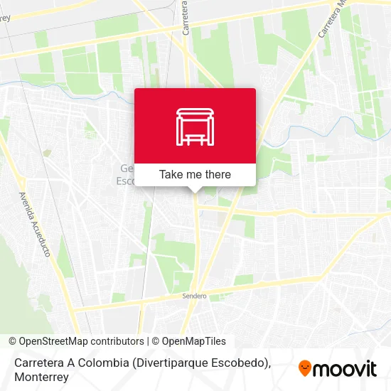 Carretera A Colombia (Divertiparque Escobedo) map