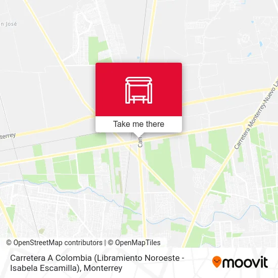 Mapa de Carretera A Colombia (Libramiento Noroeste - Isabela Escamilla)