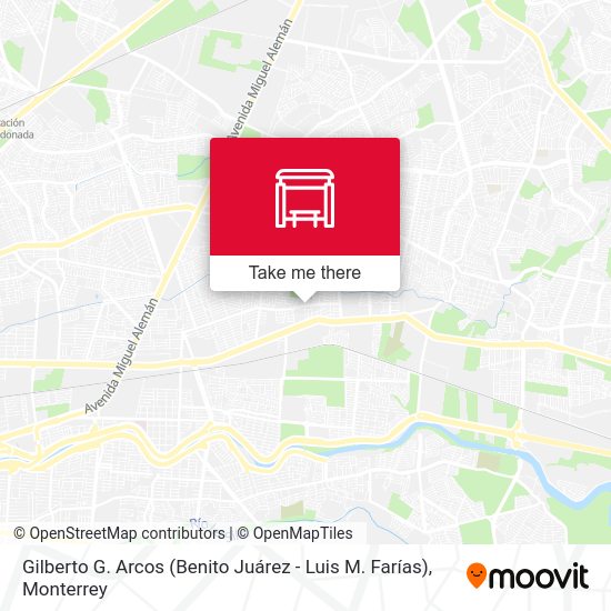 Gilberto G. Arcos (Benito Juárez - Luis M. Farías) map