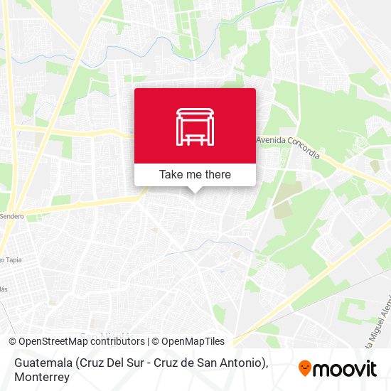 Mapa de Guatemala (Cruz Del Sur - Cruz de San Antonio)