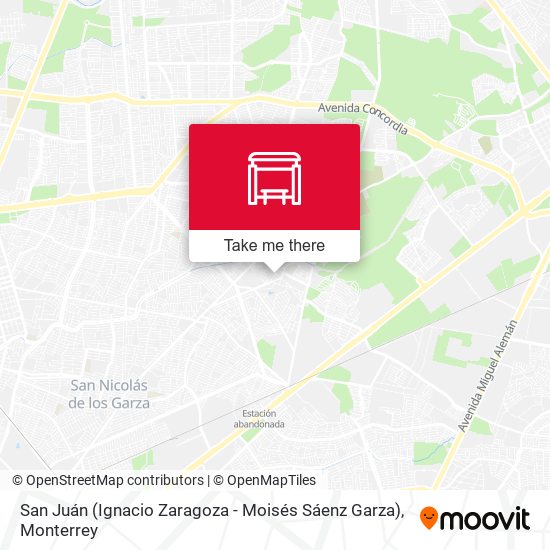 San Juán (Ignacio Zaragoza - Moisés Sáenz Garza) map