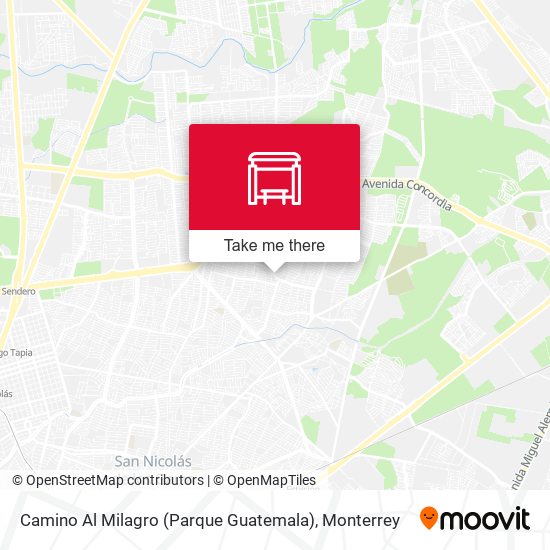 Mapa de Camino Al Milagro (Parque Guatemala)