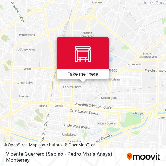 Vicente Guerrero (Sabino - Pedro María Anaya) map