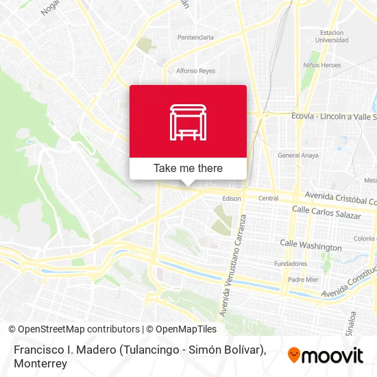 Mapa de Francisco I. Madero (Tulancingo - Simón Bolívar)