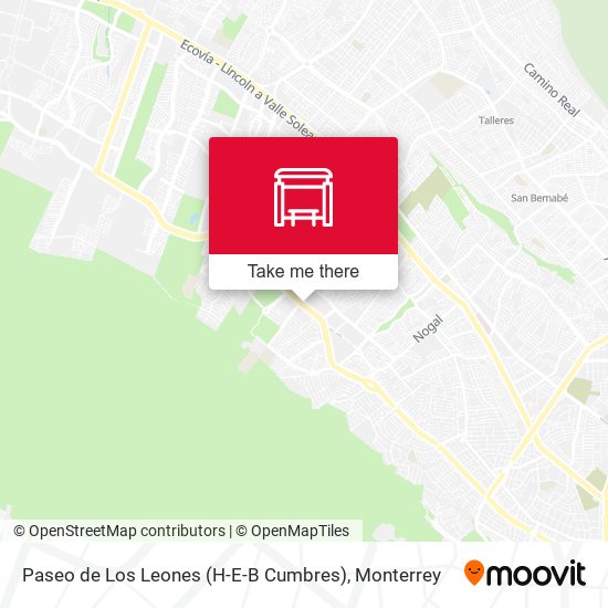 Mapa de Paseo de Los Leones (H-E-B Cumbres)