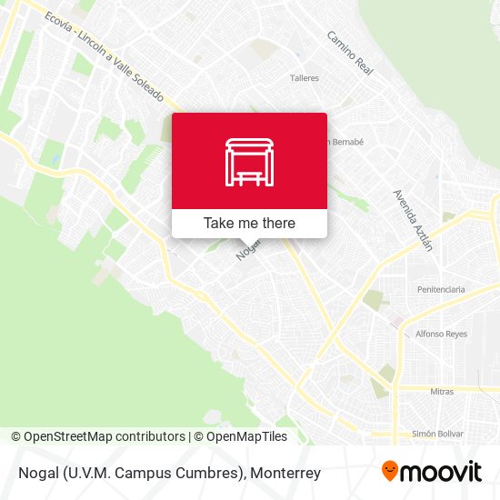 Nogal (U.V.M. Campus Cumbres) map