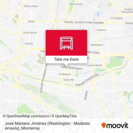 Mapa de José Mariano Jiménez (Washington - Modesto Arreola)