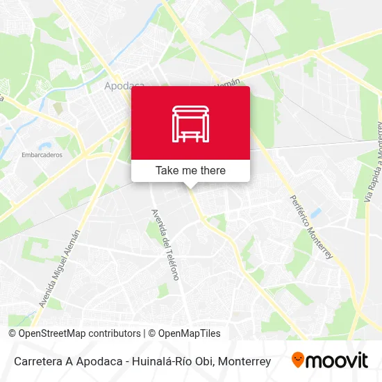 Obi Rio Mapa Carretera A Apodaca - Huinalá-Río Obi - Rutas, horarios y tarifas