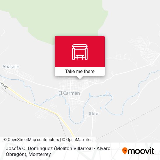 Josefa O. Domínguez (Melitón Villarreal - Álvaro Obregón) map