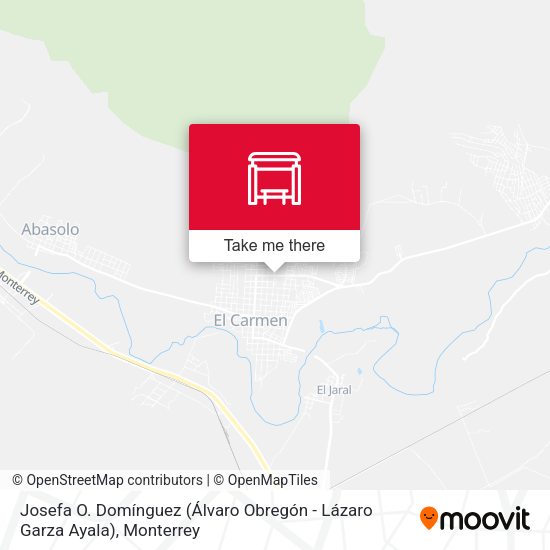 Josefa O. Domínguez (Álvaro Obregón - Lázaro Garza Ayala) map