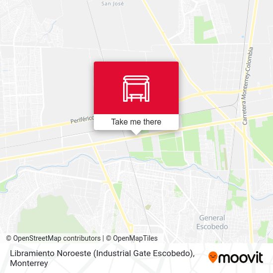 Libramiento Noroeste (Industrial Gate Escobedo) map