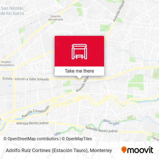 Mapa de Adolfo Ruíz Cortines (Estación Tauro)