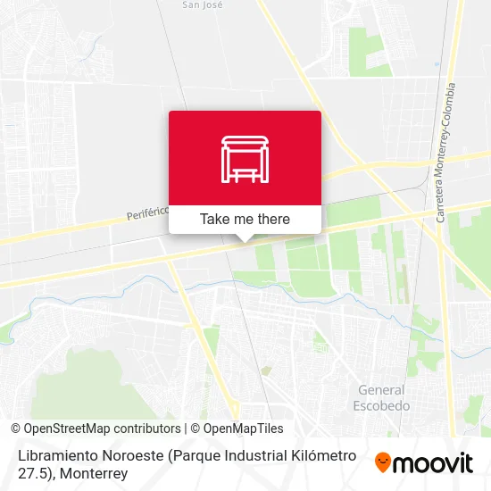Mapa de Libramiento Noroeste (Parque Industrial Kilómetro 27.5)