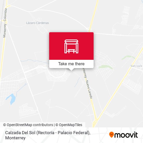 Calzada Del Sol (Rectoría - Palacio Federal) map