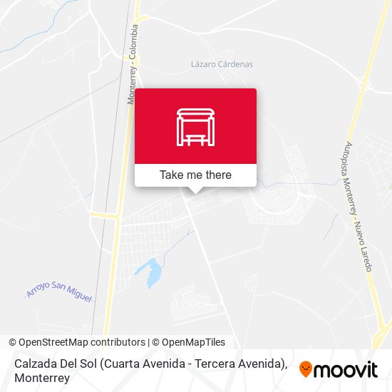 Mapa de Calzada Del Sol (Cuarta Avenida - Tercera Avenida)