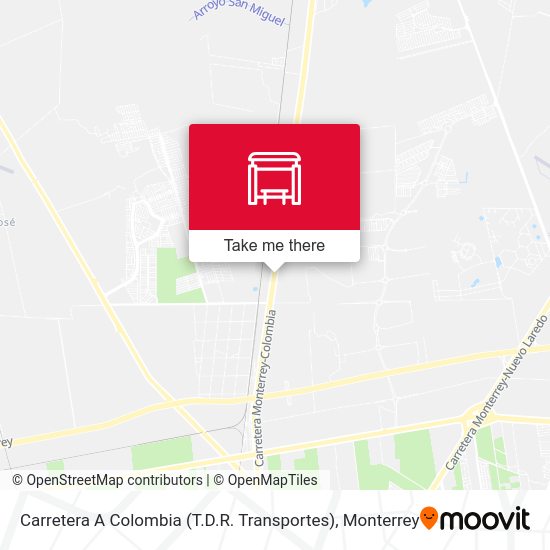 Carretera A Colombia (T.D.R. Transportes) map