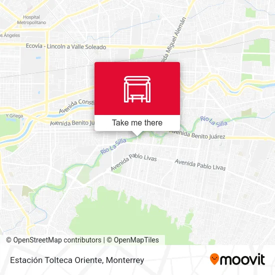 Mapa de Estación Tolteca Oriente