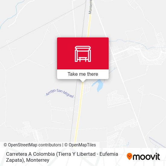 Carretera A Colombia (Tierra Y Libertad - Eufemia Zapata) map