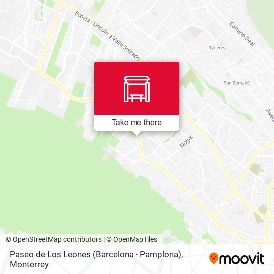 Paseo de Los Leones (Barcelona - Pamplona) map