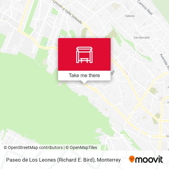 Paseo de Los Leones (Richard E. Bird) map