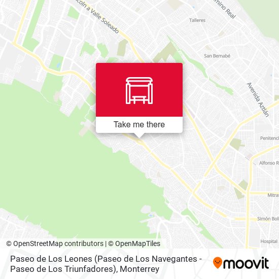 Paseo de Los Leones (Paseo de Los Navegantes - Paseo de Los Triunfadores) map