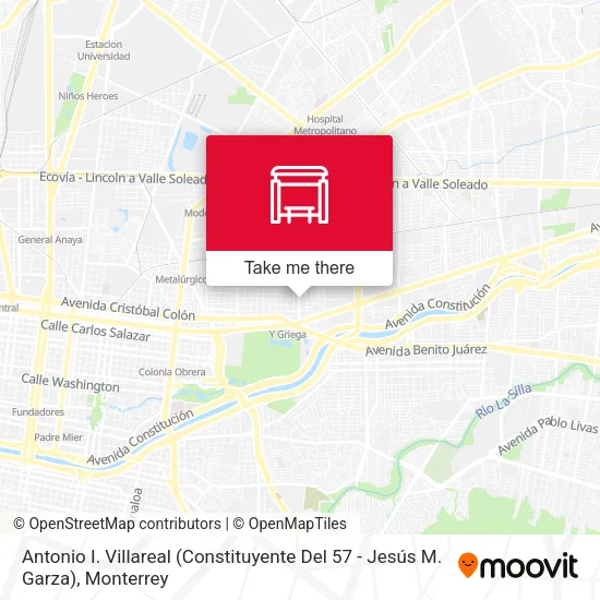 Mapa de Antonio I. Villareal (Constituyente Del 57 - Jesús M. Garza)