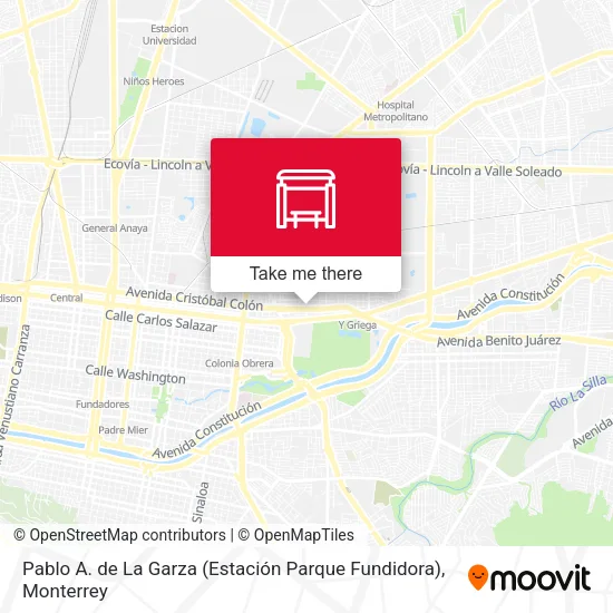 Mapa de Pablo A. de La Garza (Estación Parque Fundidora)