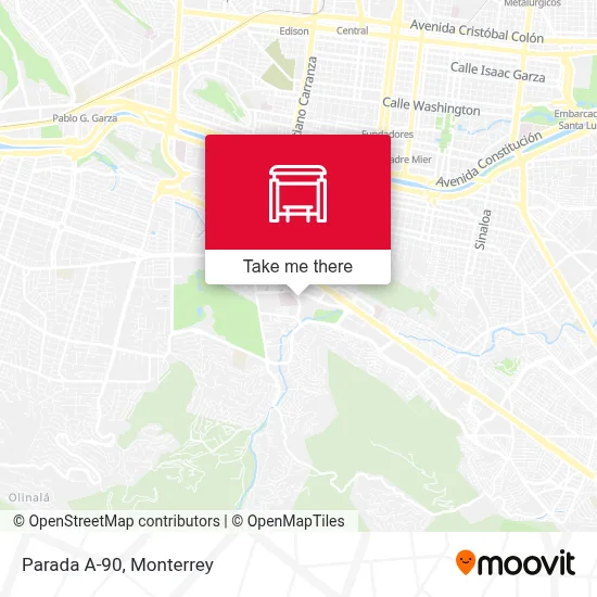 Parada A-90 map
