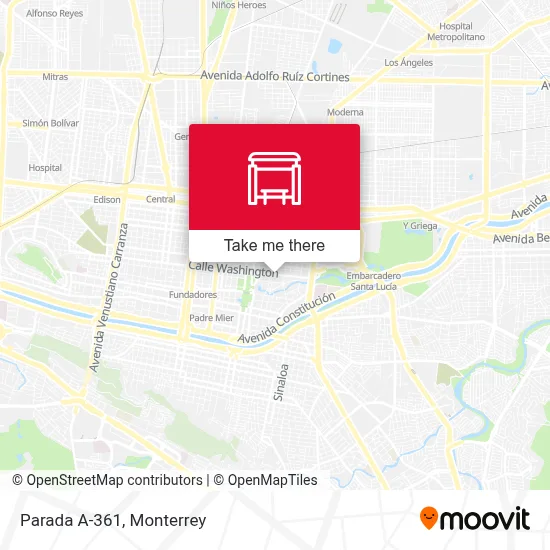 Parada A-361 map