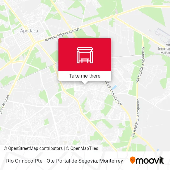 Río Orinoco Pte - Ote-Portal de Segovia map