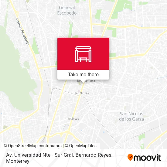 Mapa de Av. Universidad Nte - Sur-Gral. Bernardo Reyes