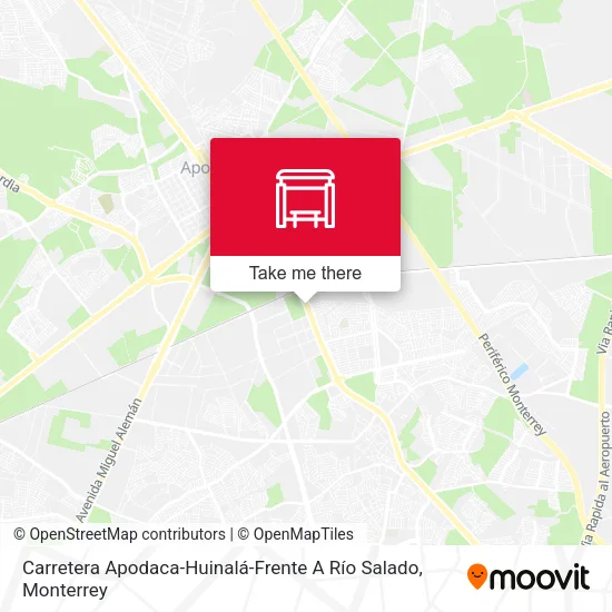 Mapa de Carretera Apodaca-Huinalá-Frente A Río Salado
