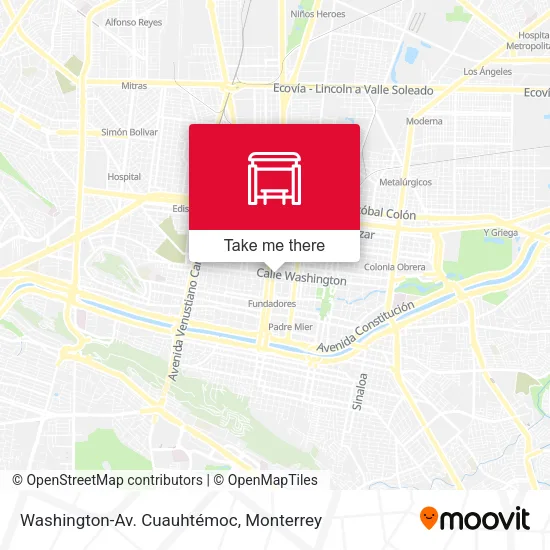Mapa de Washington-Av. Cuauhtémoc