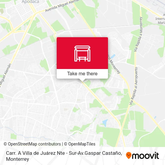 Carr. A Villa de Juárez Nte - Sur-Av.Gaspar Castaño map