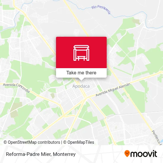 Reforma-Padre Mier map