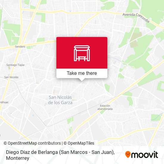 Diego Díaz de Berlanga (San Marcos - San Juan) map