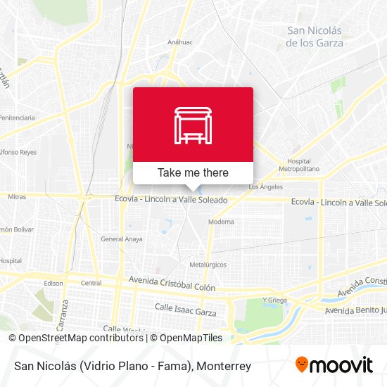 Mapa de San Nicolás (Vidrio Plano - Fama)