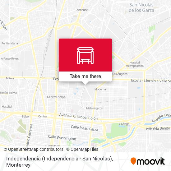 Mapa de Independencia (Independencia - San Nicolás)