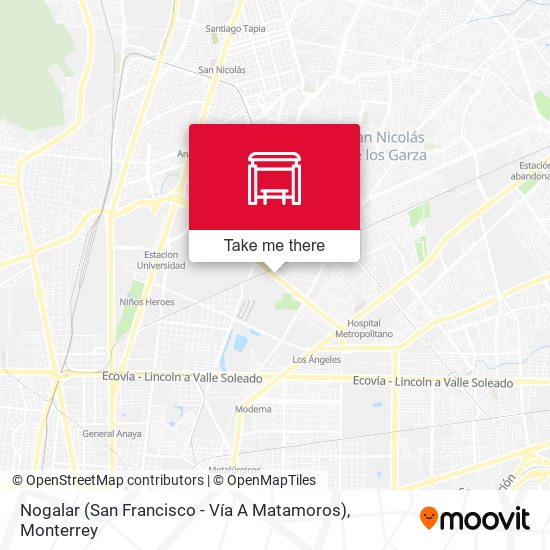 Mapa de Nogalar (San Francisco - Vía A Matamoros)