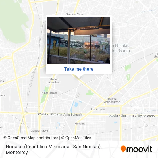 Mapa de Nogalar (República Mexicana - San Nicolás)