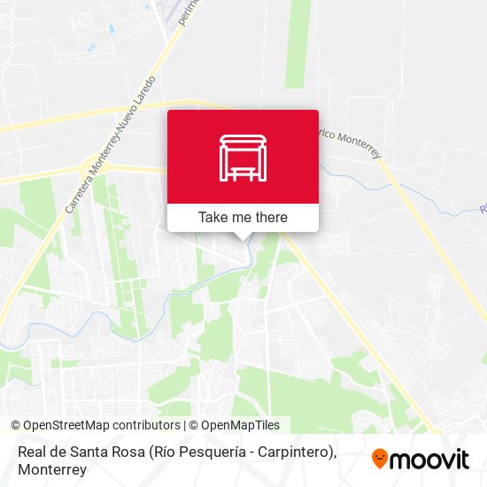 Real de Santa Rosa (Río Pesquería - Carpintero) map