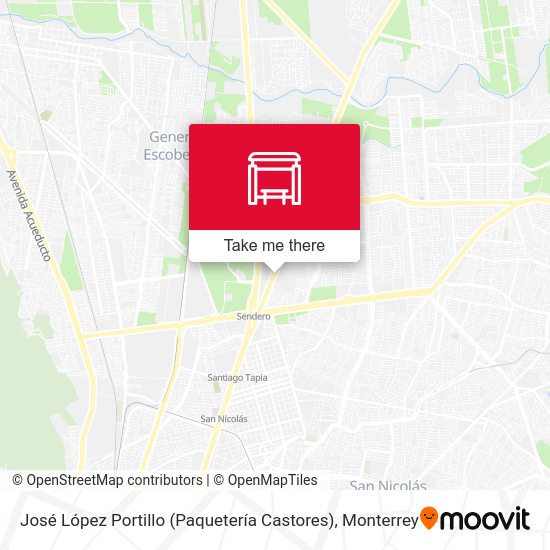 Mapa de José López Portillo (Paquetería Castores)