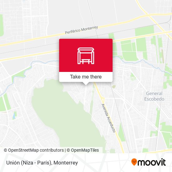 Unión (Niza - París) map