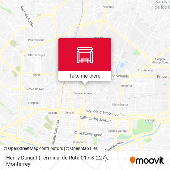 Mapa de Henry Dunant (Terminal de Ruta 017 & 227)