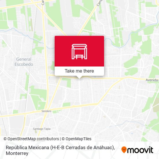 Mapa de República Mexicana (H-E-B Cerradas de Anáhuac)